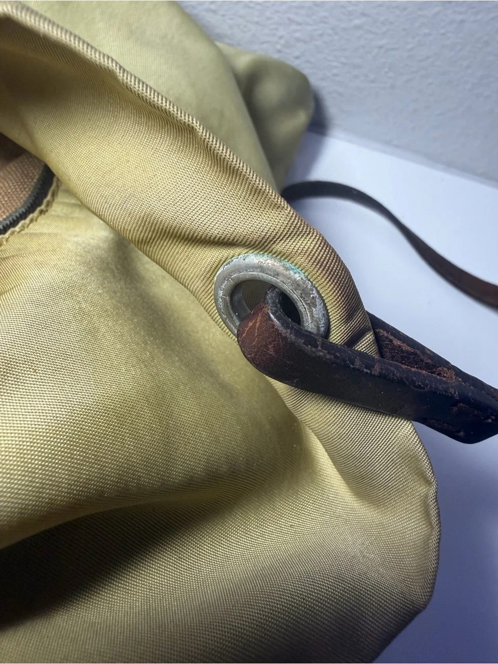 COA inc-Greenish Fendi Tote with leather Handles and Front peekaboo FF Logo